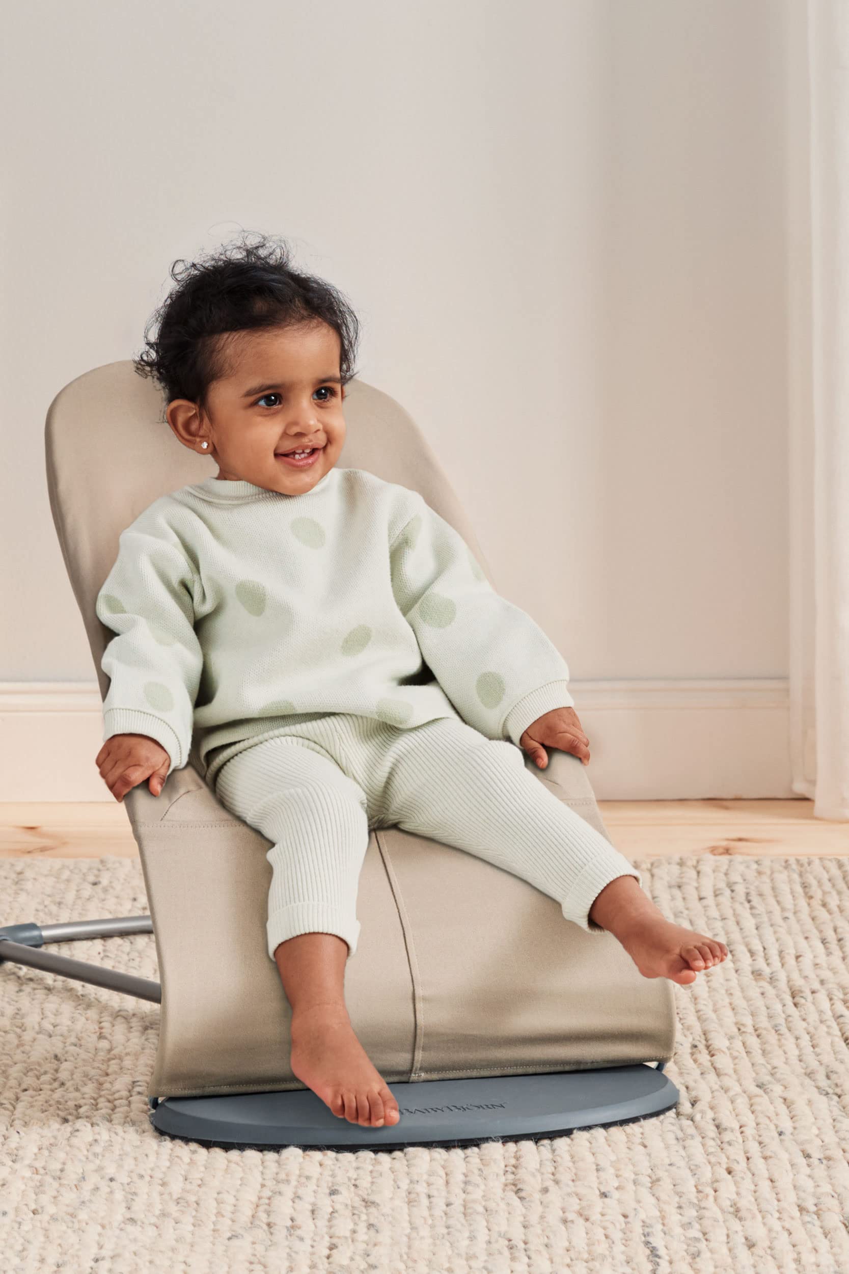 BabyBjörn Hamaca Balance Soft, Tejido, Caqui/Beige