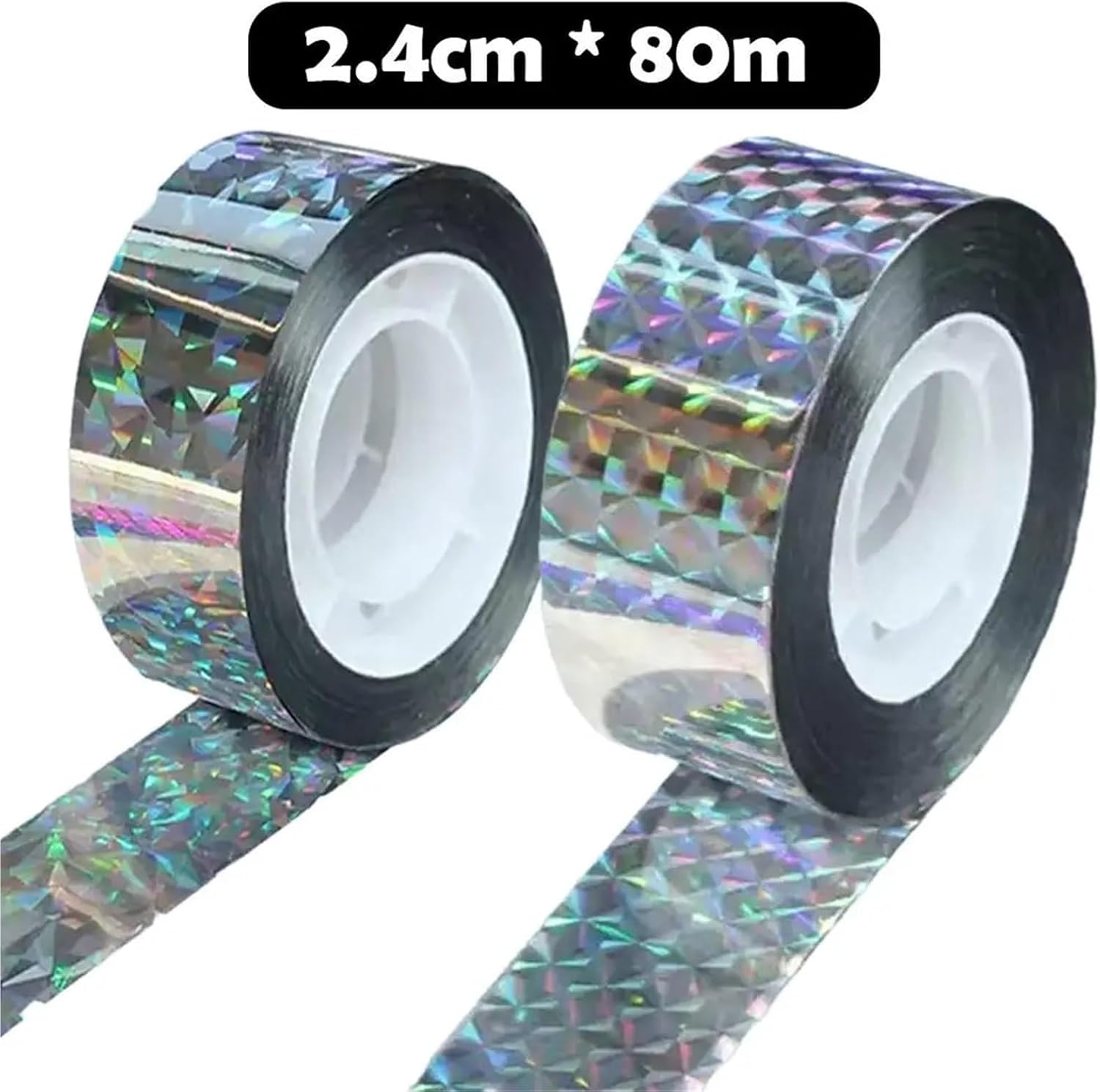 Woodpecker Deterrent for House 4 Rolls 80m Bird Scare Tape Reflective Double Sided Pigeon Deterrent Ribbon Visual Repellent for Gardens Crops Fruit Pest Control(ColorB)