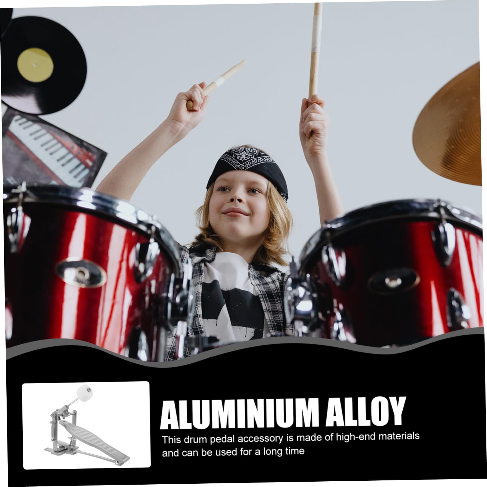 COSMEVIVI Boys and Girls Drum Accessory Drum Kicks for Boys and Girls Easy Install Sturdy Foot Pedal