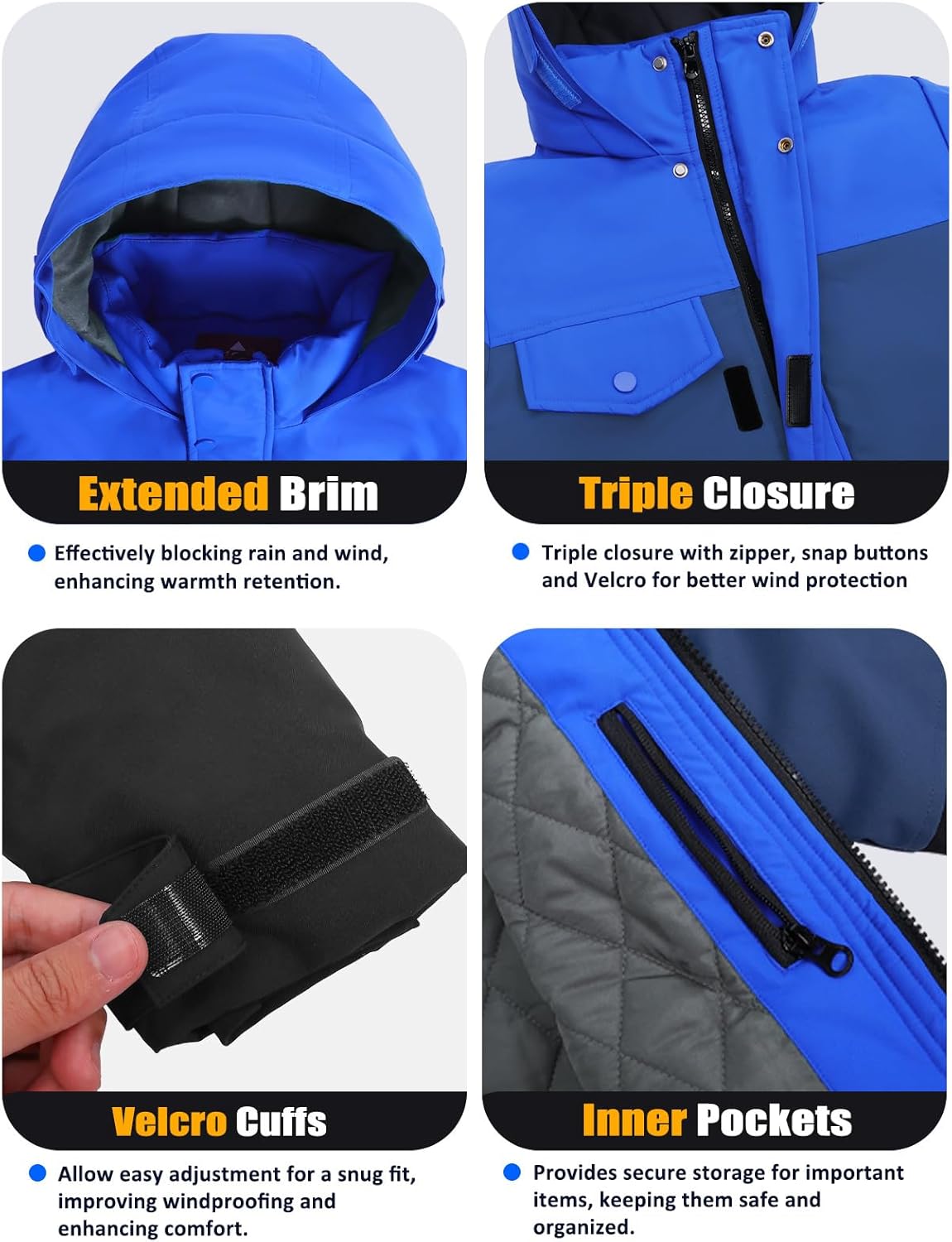 GEMYSE Boys Winter Coat Waterproof Windproof Boys Ski Jacket with Hood Kids Insulated Quilted Outerwear - Image 5