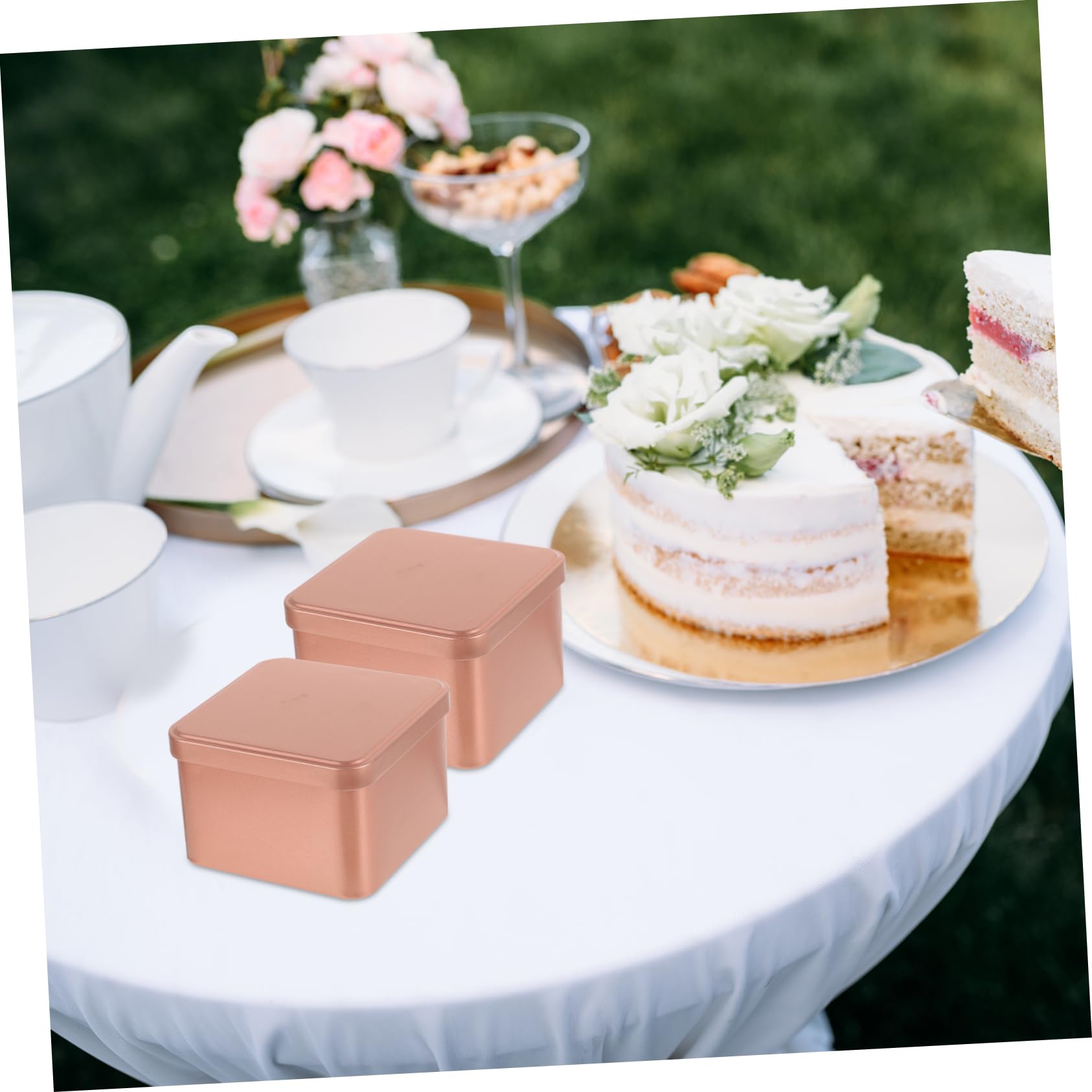 Boîte De Rangement En Fer-blanc Doré Brossé - Hermétique, Portable, Parfaite Pour Thé, Bijoux Et Petits Objets Décoratifs - 7