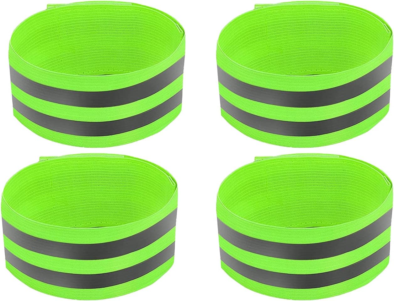 4 Pieces Reflective Armbands,High Visibility Armbands,Lightweight