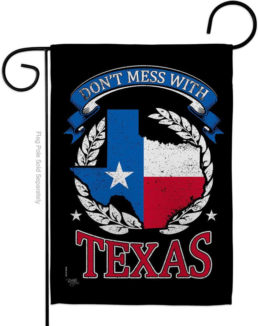 Dont mess Texas Burlap Burlap Garden Flag Americana States USA American Territories Republic Country Particular Area Small Decorative Gift Yard House Banner Double-Sided Made In 13 X 18.5
