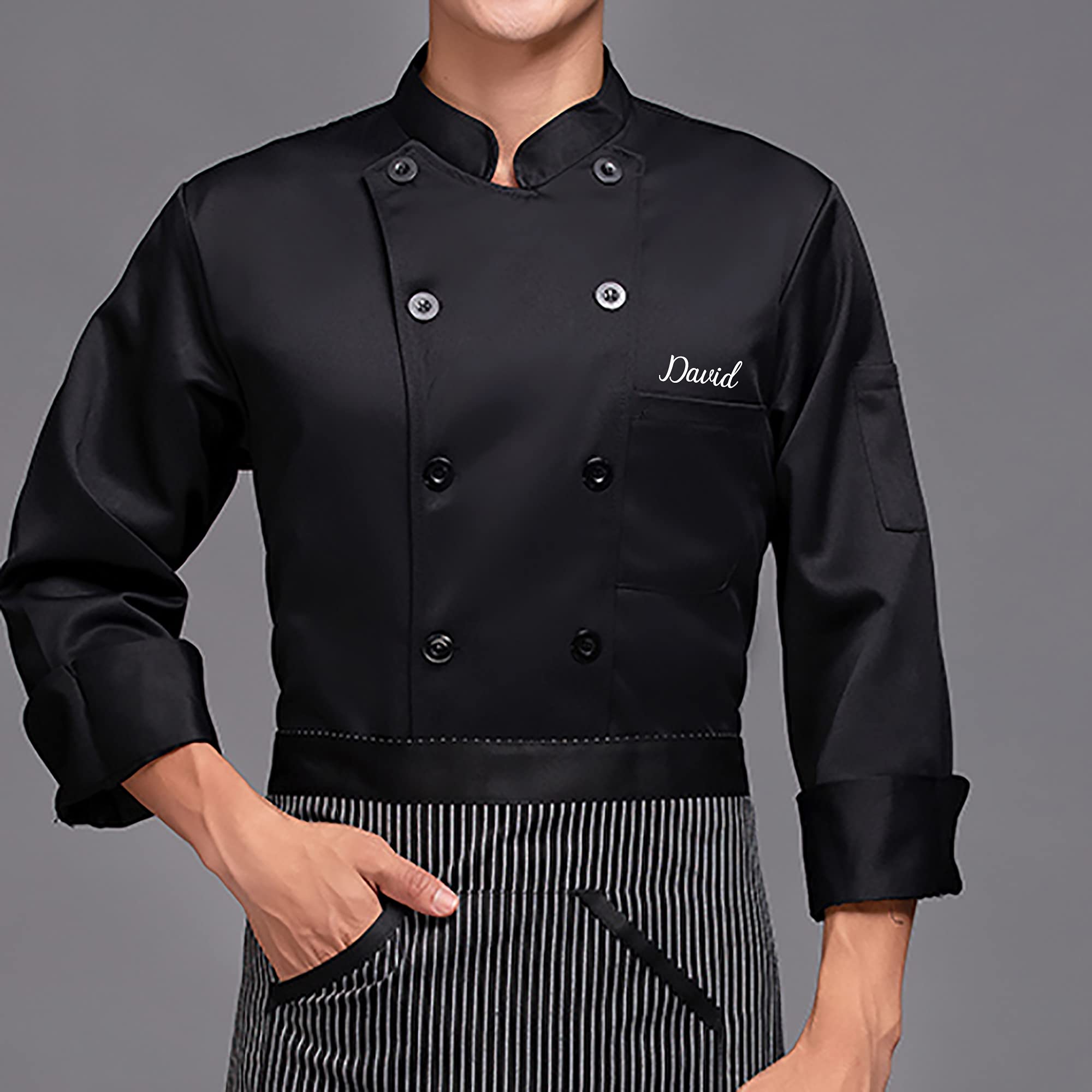 Manteau de chef personnalisé Chemise de restauration à manches courtes/manches longues Personnalisé Hôtel Cuisine Restaurant Uniforme Boulangerie Cuisinière Service alimentaire Veste de chef