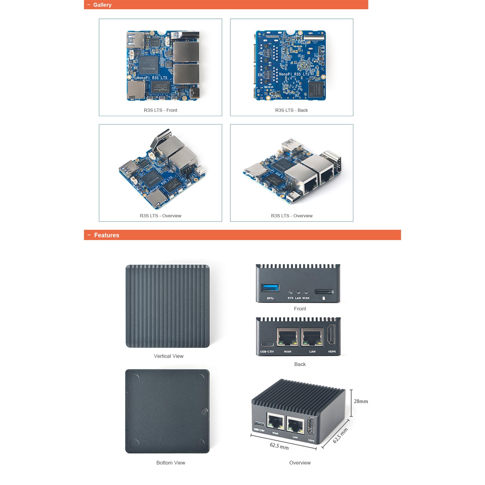 Amazon.com: NanoPi R3S-LTS RK3566 Dual GbE 2GB RAM 4K HD MI Output