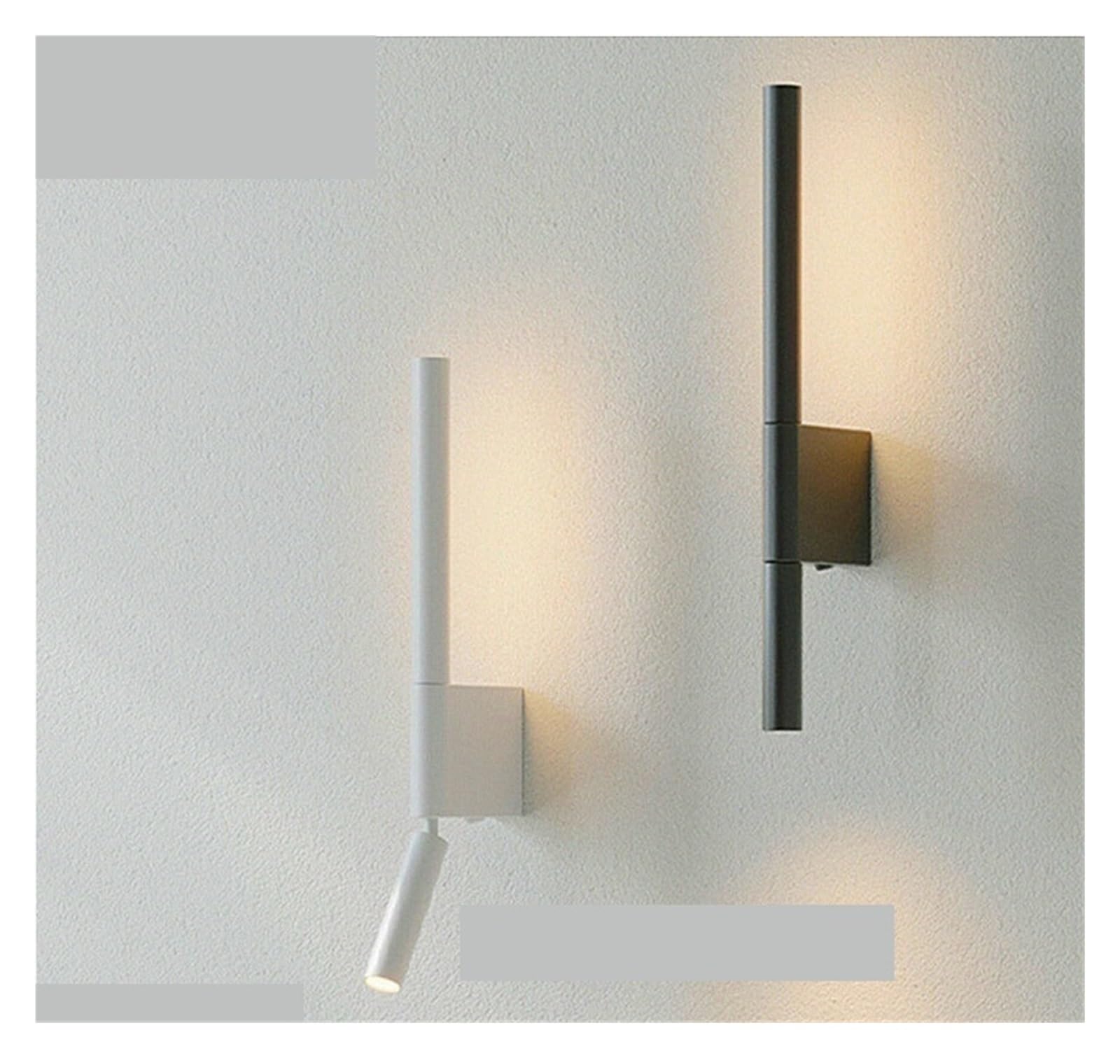 Sconce da Parete a LED, Lampada da Parete 2 Pezzi Lampada da Lettura Regolabile con Rotazione di 350 Gradi con Interruttore Camera d'albergo Minimalista nordica Camera da Letto Principale (Luce