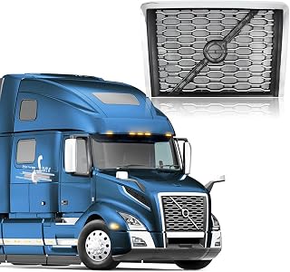 Front Grille Fit For 2018 2019 2020 2021 2022 2023 2024 Volvo VNL Semi Trucks W/Bug Screen (Chrome)