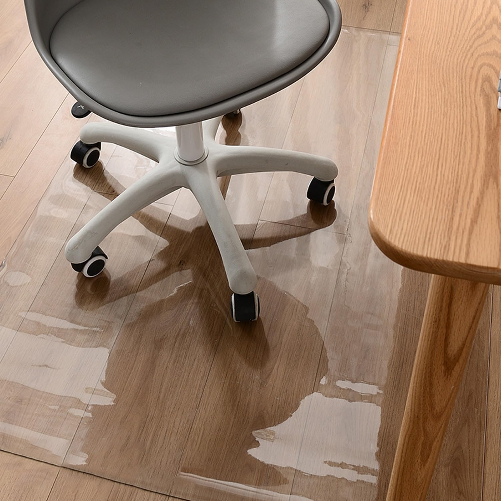 Hard Floors Protector Mat Custom Clear PVC Chair Mat Tile Protection Mat Easy Rolling Desk Chair Mat 0