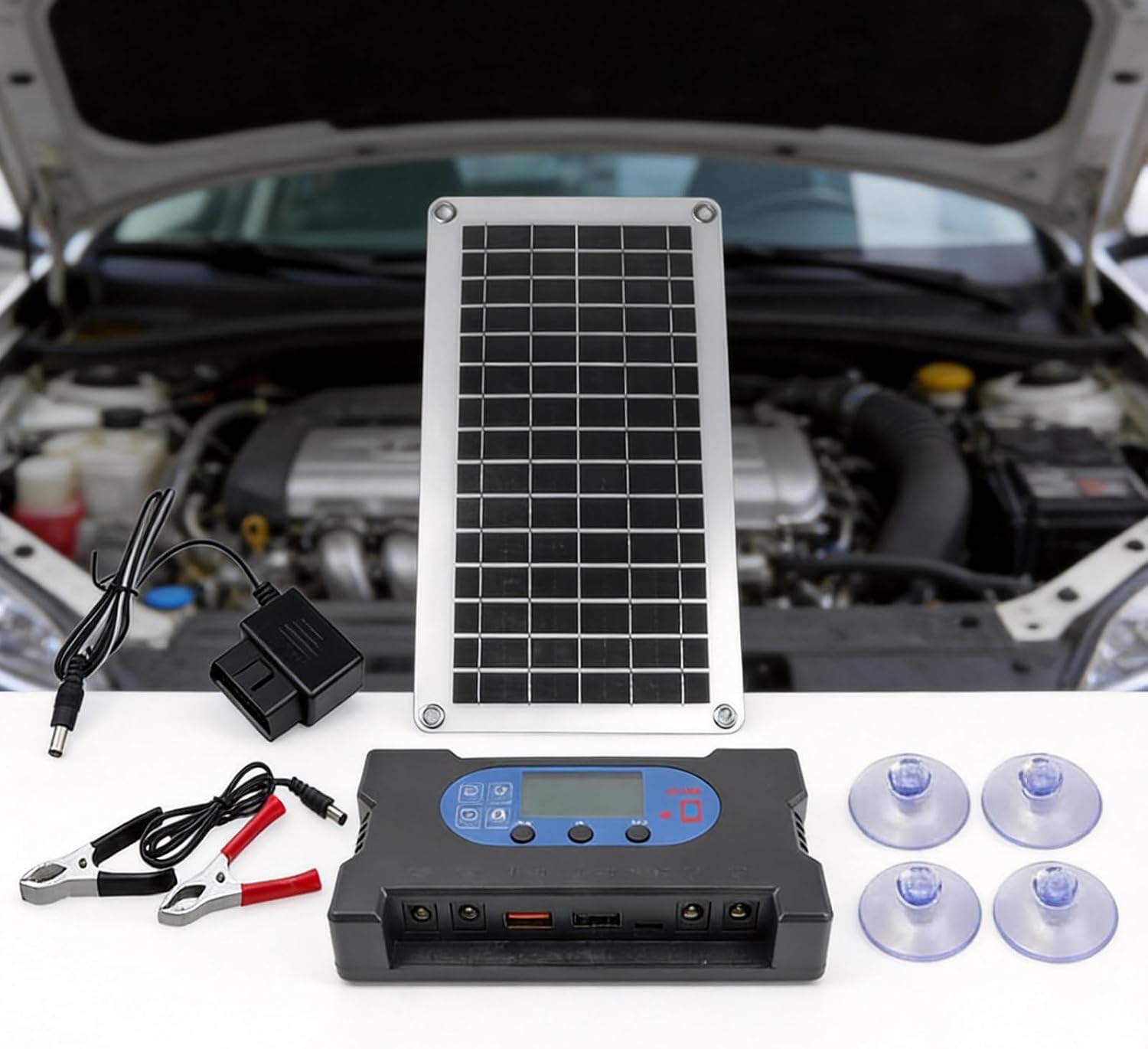 20W Solar Car Power Supply with 10A Output and High Temperature for 12V Acid Batteries