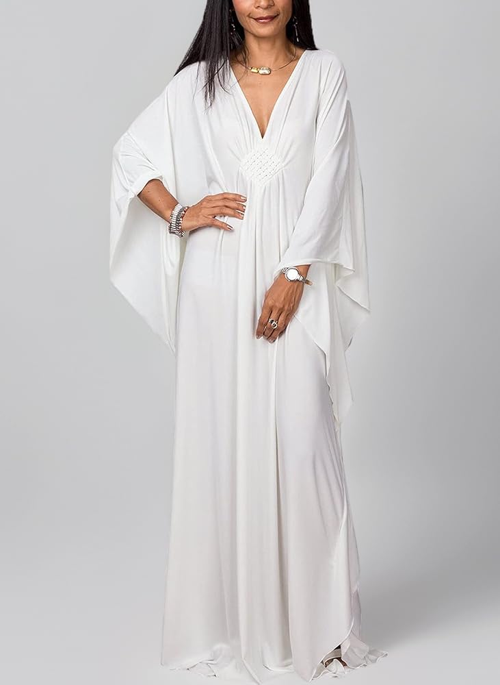 Maxi abito lungo caftano da donna, casual, bohémien, estivo, maxi