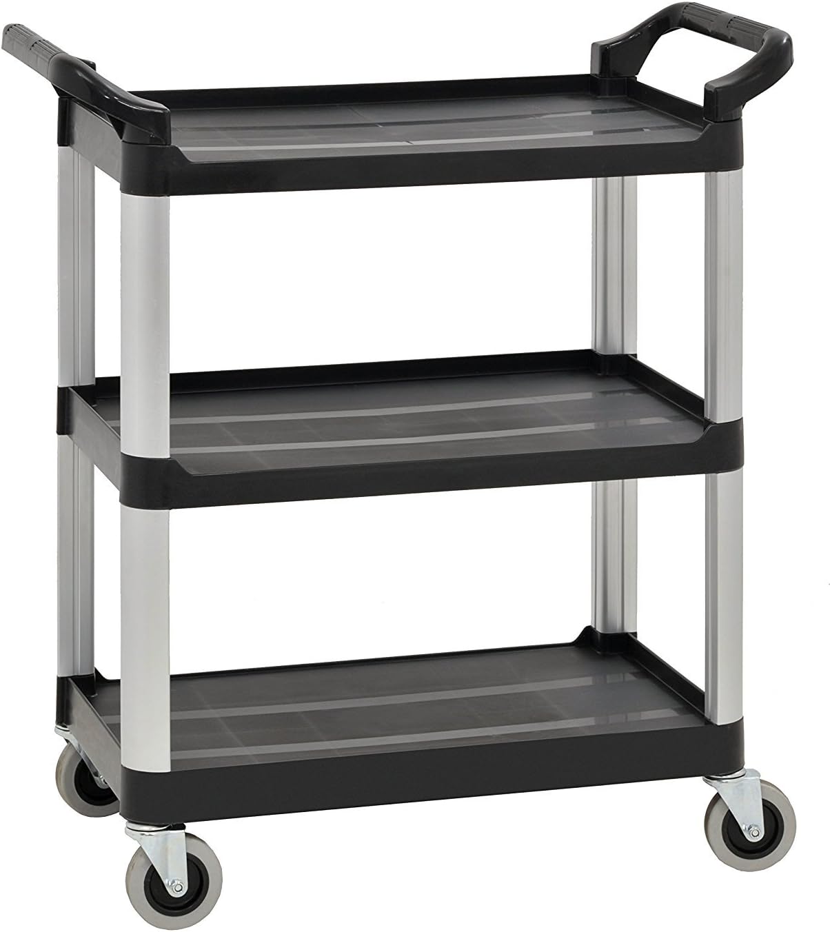 EdsalSandusky PUC172733-3 Heavy Duty Plastic Utility Cart, 43 cm Length x 69 cm Width x 84 cm Height, 3 Shelves