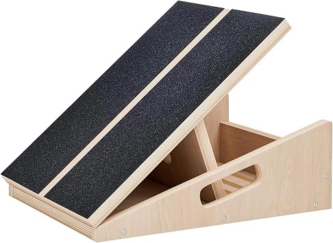 Portable Wood Incline Board Calf Stretch Squat Calf Stretcher Physical Therapy Equipment Adjustable Incline Board for Knee, Ankle, Heel, Foot, Leg
