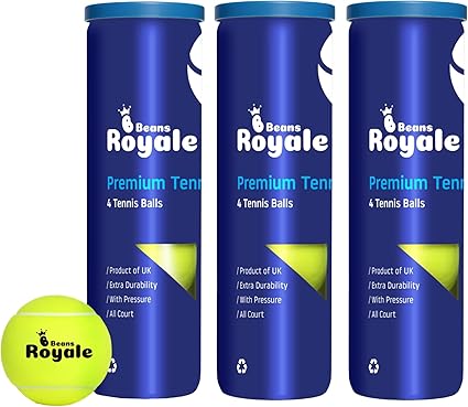 Tennis Balls (12 Balls) All Court Tennis Balls Ideal for Training & Matches, Pressure Retention