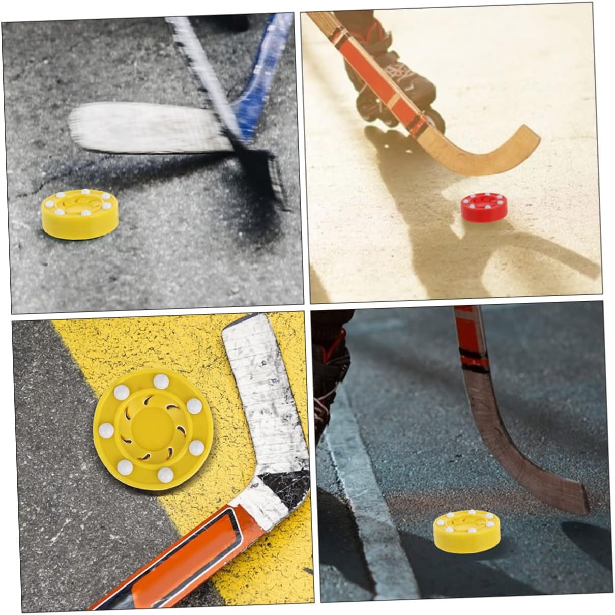 4pcs Ice Hockey for Practicing Plastic for Use for Training and Competitions Includes for Teams and