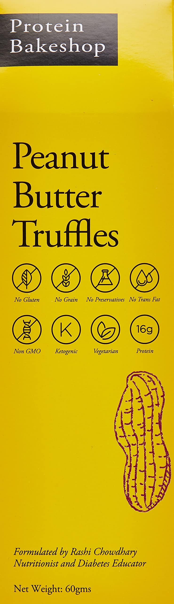 Protein Bakeshop Peanut Butter Truffles, 60 g