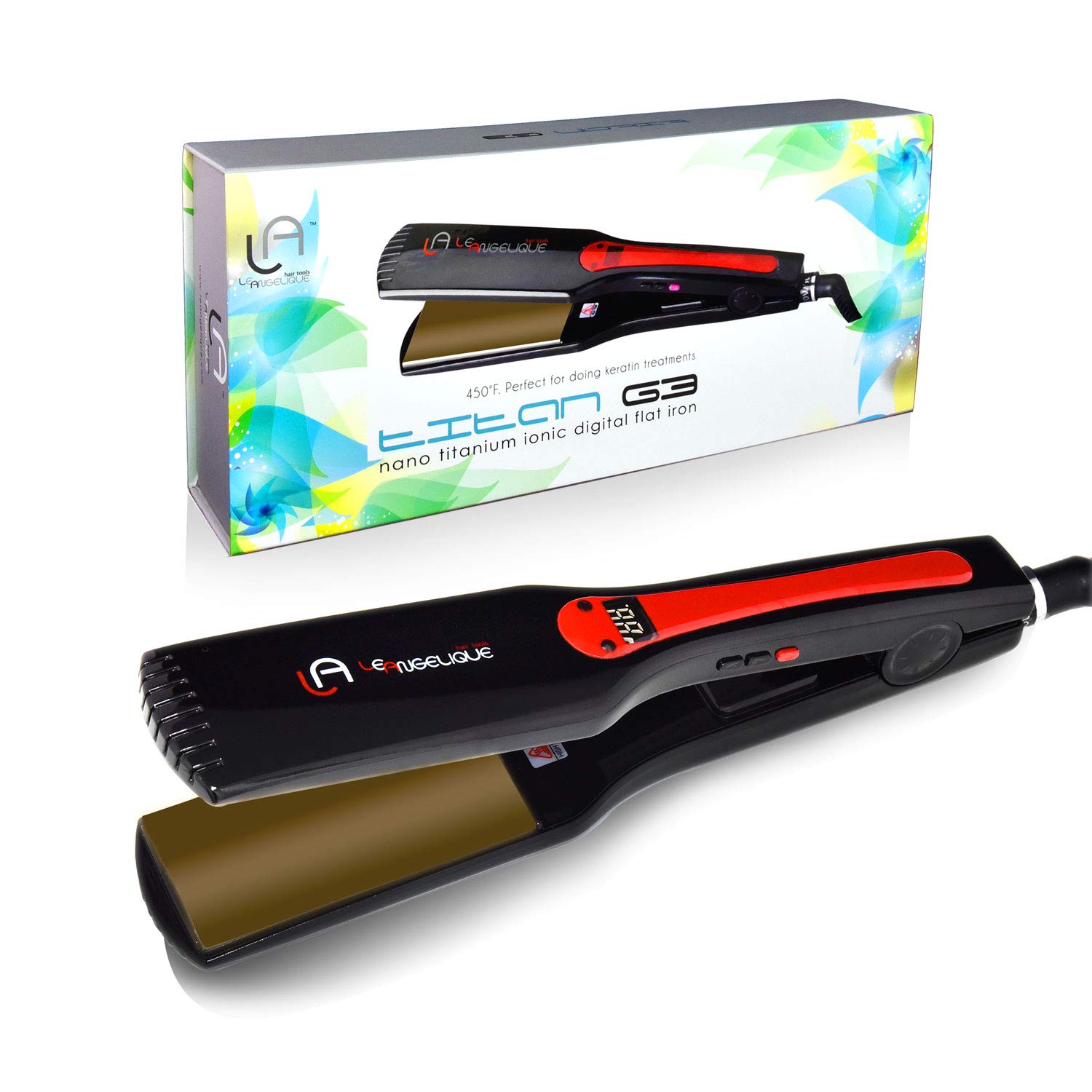 Le AngeliqueTitanium G3 Flat Iron, Black