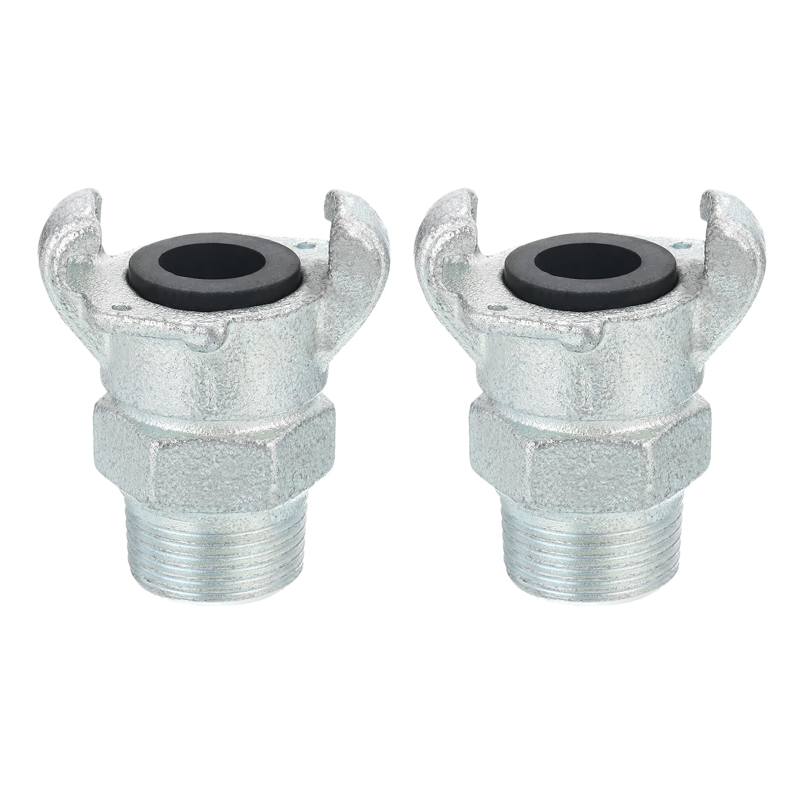 Raccord tuyau d'air G1" en fer malléable zingué durable uxcell x2