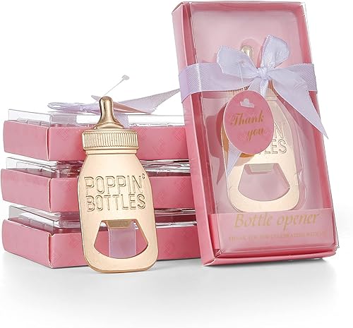 Vista 50 de Abridores de biberones para recuerdos de baby shower, paquete de 24 abridores de botellas, regalos de devolución de baby shower para invitados