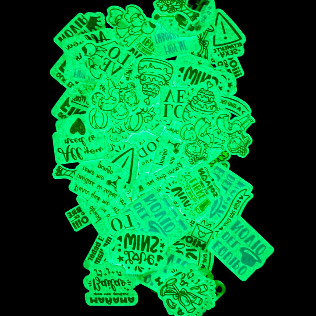 Tatuajes temporales Fluorescentes para Bodas - Más de 130 Calcomanías Fluorescentes con diseños variados