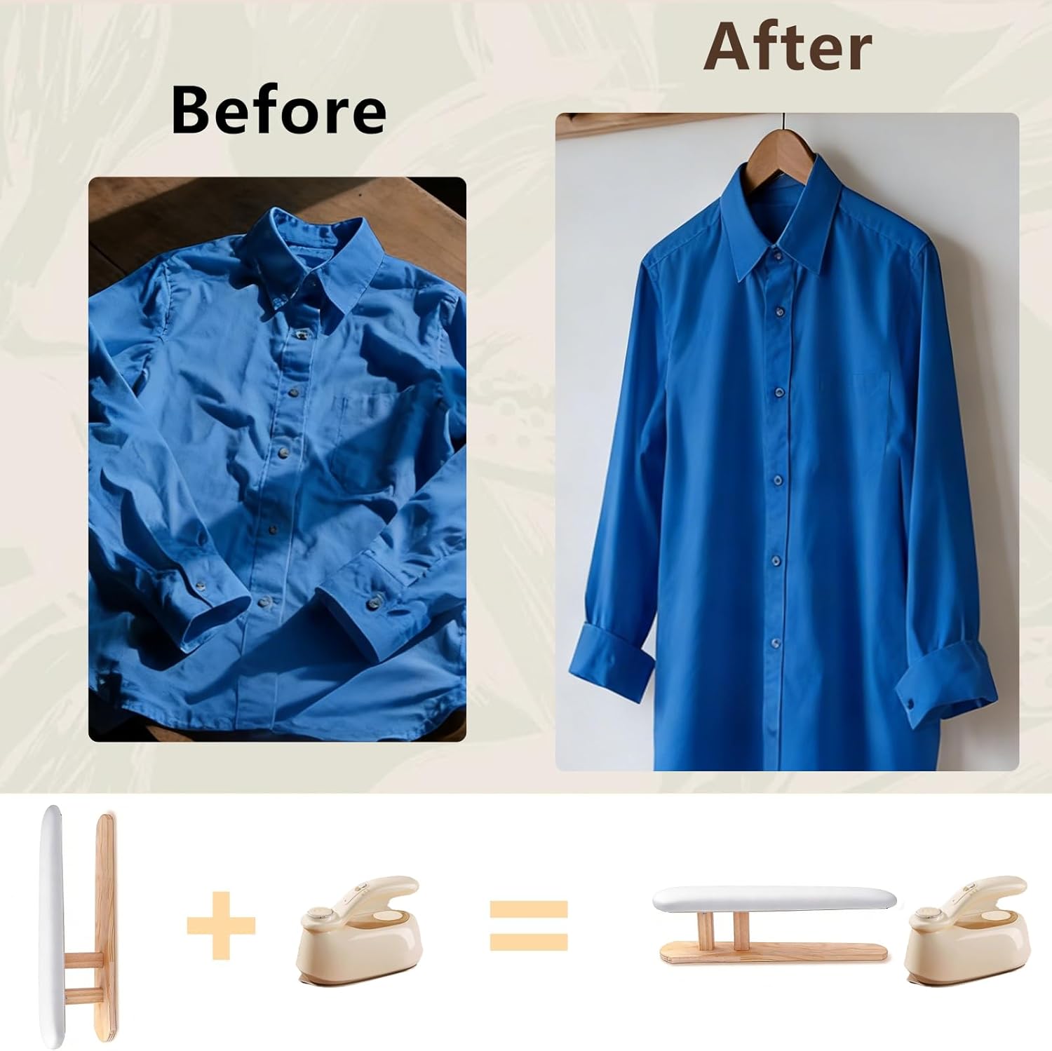 2026 Upgrade Portable Ironing Board Padded Long&Short Sleeve&Chest Tailor Ironing Board with Wooden Base for Daily Tailor Ironing,Household,Laundry Rooms,Travel Use (White)