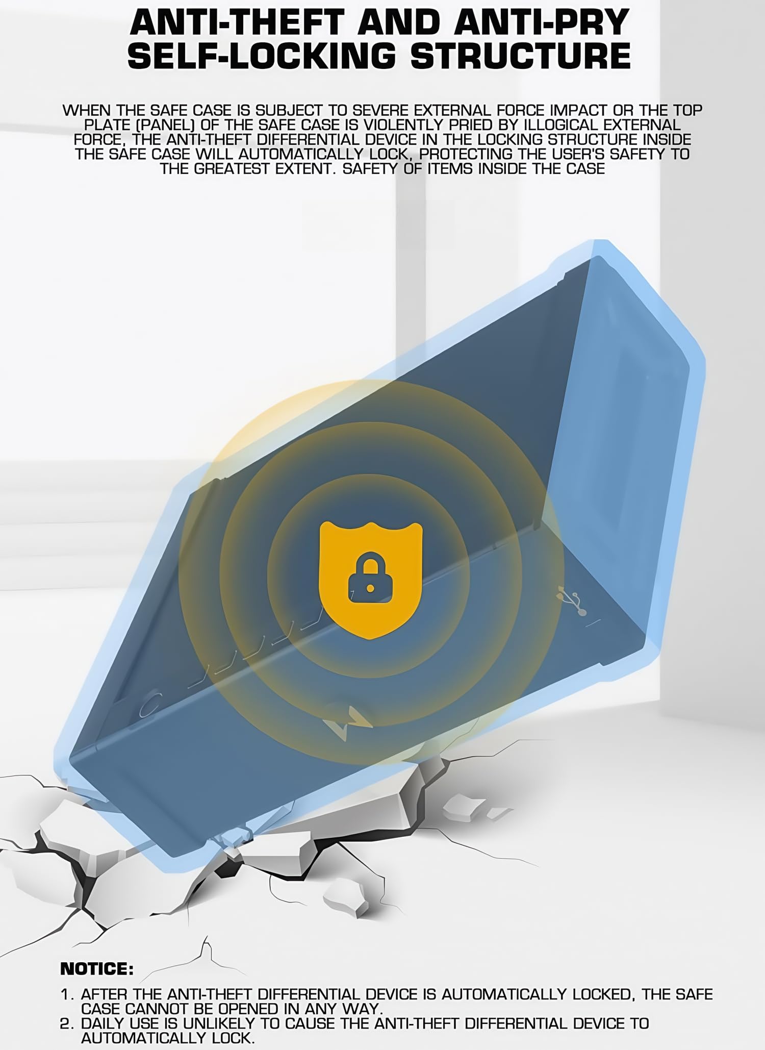 Cassaforte per armi con accesso rapido e funzionamento silenzioso, impronta digitale, tastiera e chiave per casa e ufficio con impronta digitale, APP e password
