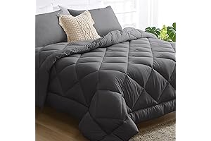JOLLYVOGUE Dark Grey Queen Comforter Set: Ultimate Comfort for All Seasons