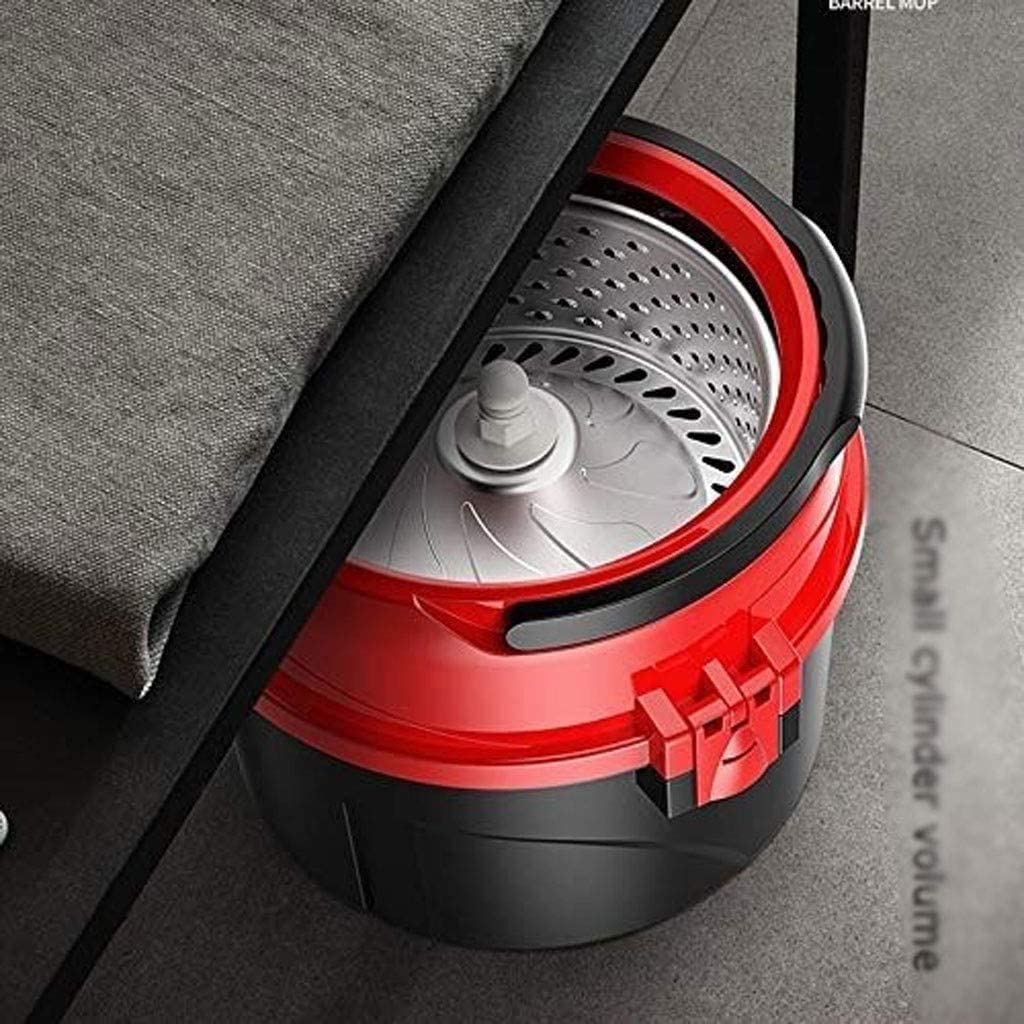 Juegos de fregona giratoria, Sistema Giratorio, fregona giratoria 360 con Mango extendido, 3 recambios de Cabezal de Microfibra adicionales para (Bruin)