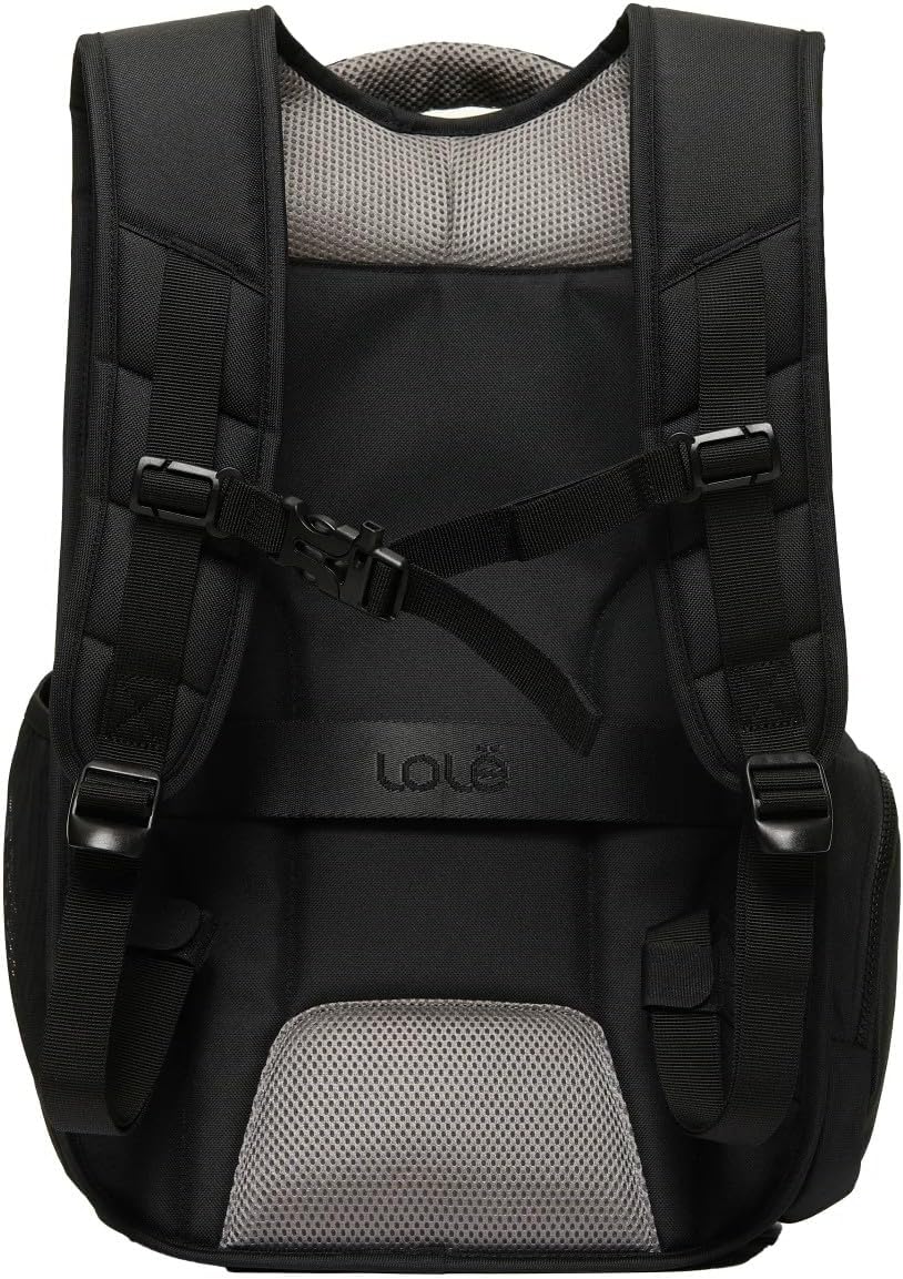 LOLË Laptop Backpack, 17 inch Compatible, Quilted Design with Padded Straps, Bottle Pocket