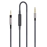 Audio Cable Replacement with in-Line Mic and Remote Volume Control - Compatible with Sennheiser HD6 Mix, HD 7 DJ, HD 8 DJ Headphones and Samsung Galaxy Huawei Android