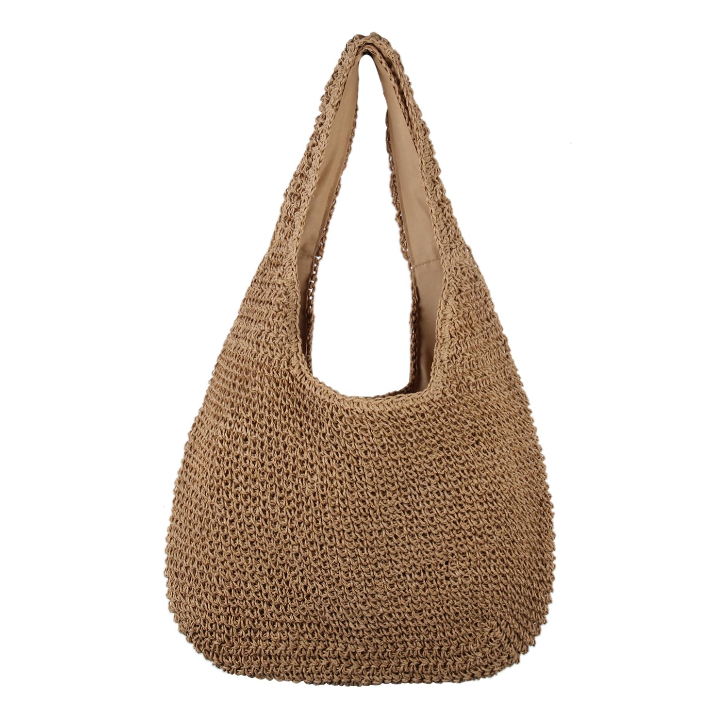 Straw Tote Bag Summer Beach Shoulder Bag for Women, Weave Large Capacity Casual Hand-woven Purse