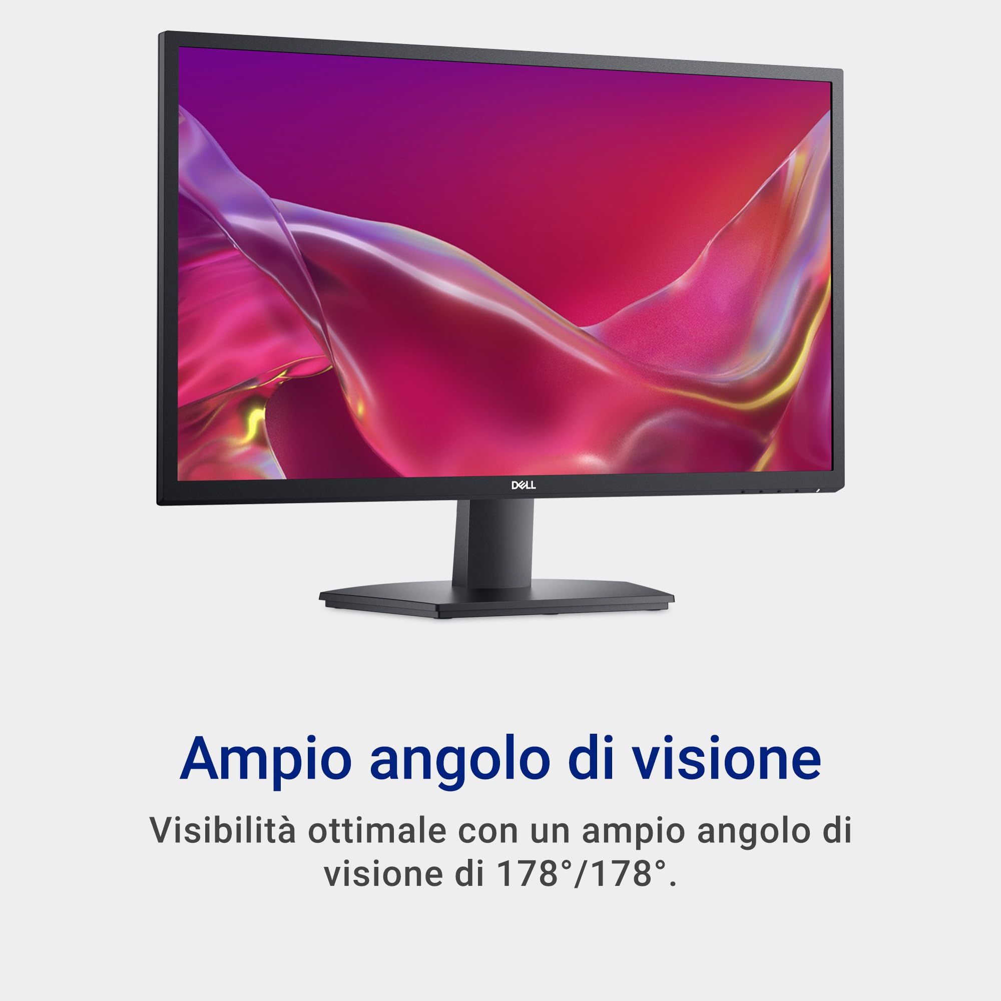 Dell SE2725H 27" Full HD (1920x1080) Monitor, 75Hz, VA, 5ms, VESA (100x100mm), HDMI, VGA, 3 Anni di Garanzia, Nero