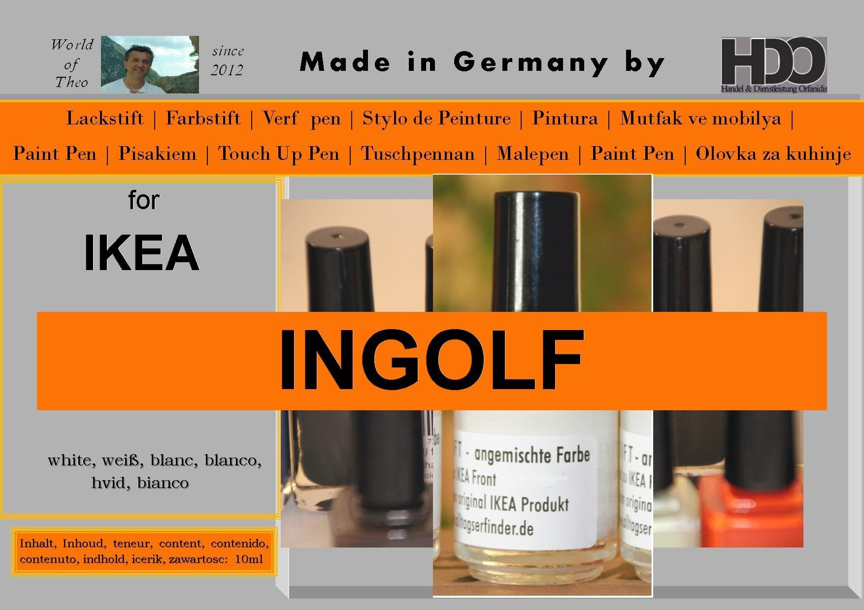 HDO Colouring Pen Touch Up Pen for Ikea Ingolf White