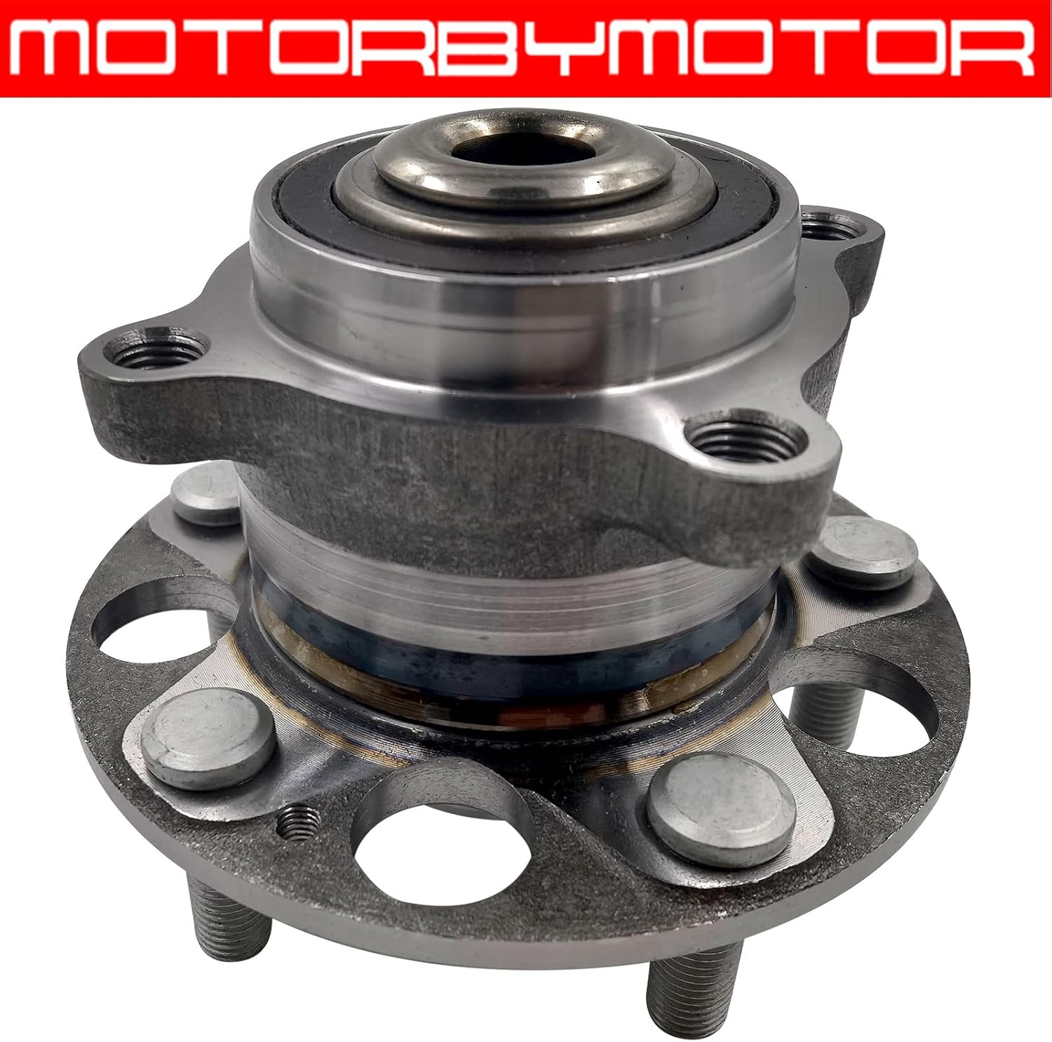 MotorbyMotor 512353 Rear Wheel Bearing and Hub Assembly fits for 2008-2012 Honda Accord, 2009-2014 Acura TSX Heavy Duty Wheel Hub Bearing Assembly with 5 Lugs Encoder ABS