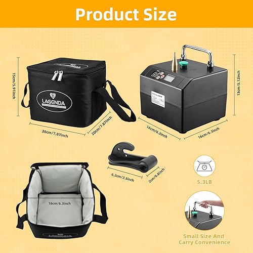 Miniatura 3 de Lagenda Bomba automática de globos, máquina sopladora eléctrica portátil de globos, inflador profesional de globos funciona con pilas con