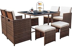 Devoko 9 Pieces Patio Dining Sets: Ultimate Backyard Oasis