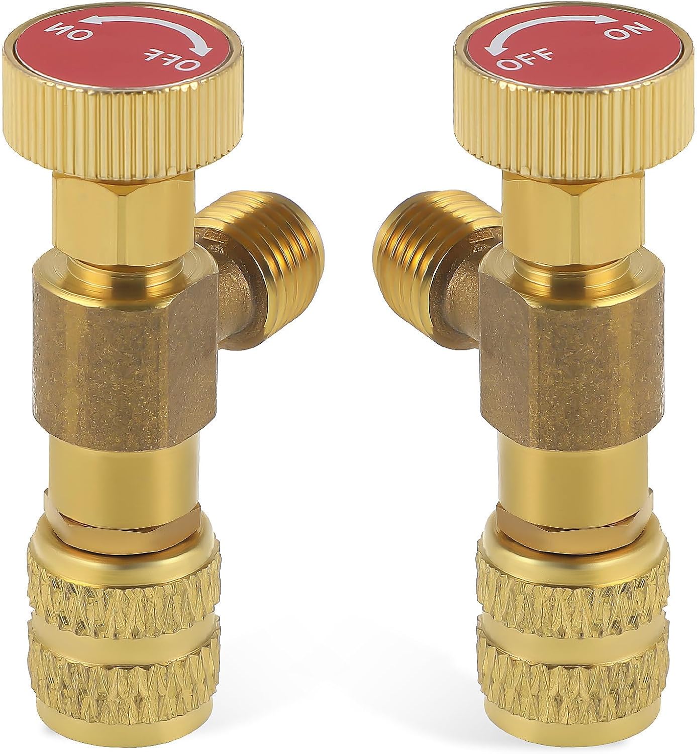 2 Pcs R410 Refrigerant Charging Safety Valve with 5/16' Interface