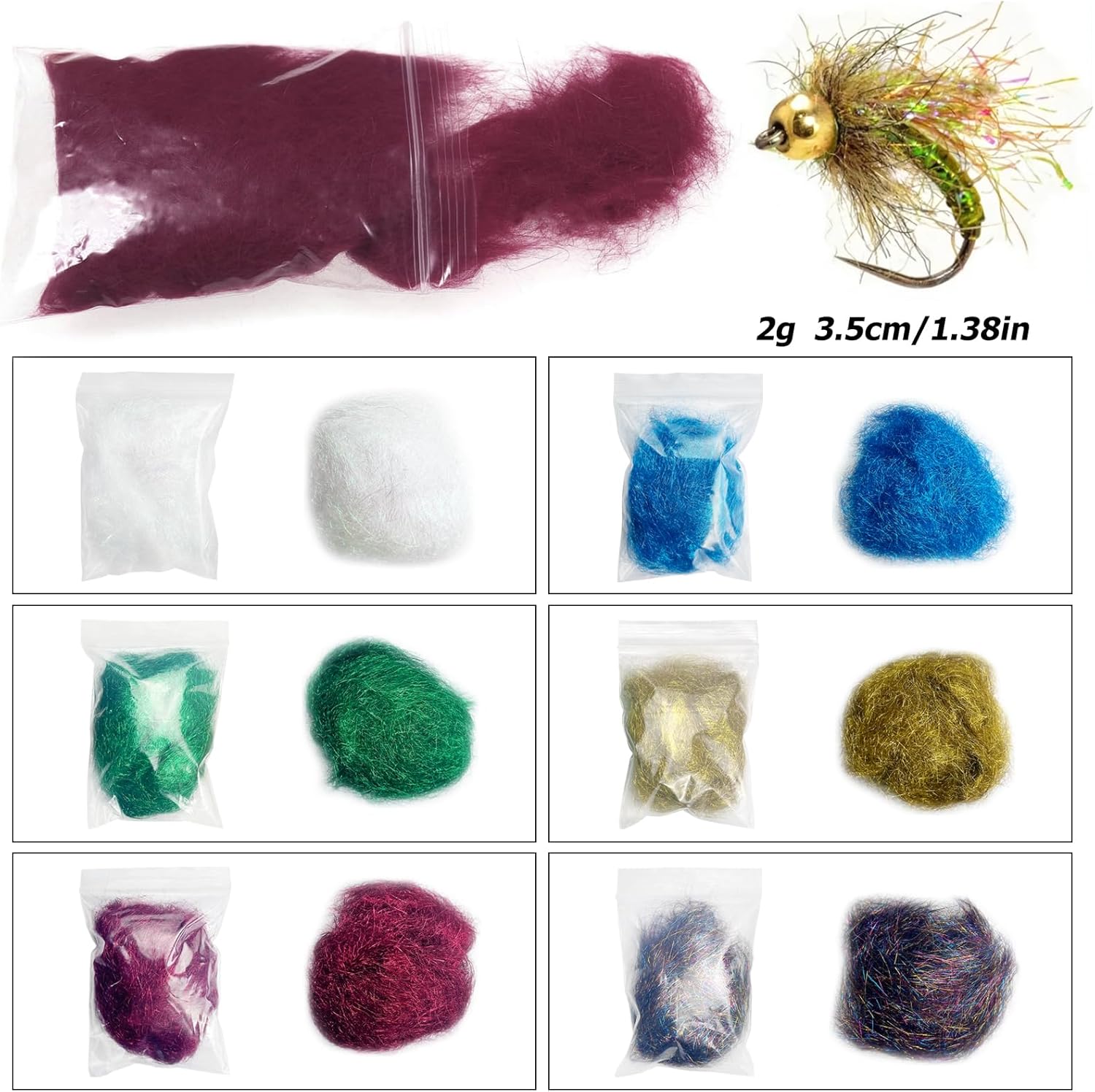 73Pcs Fly Tying Tools Kit with 145Pcs Fly Tying Material Kit Bundled Items