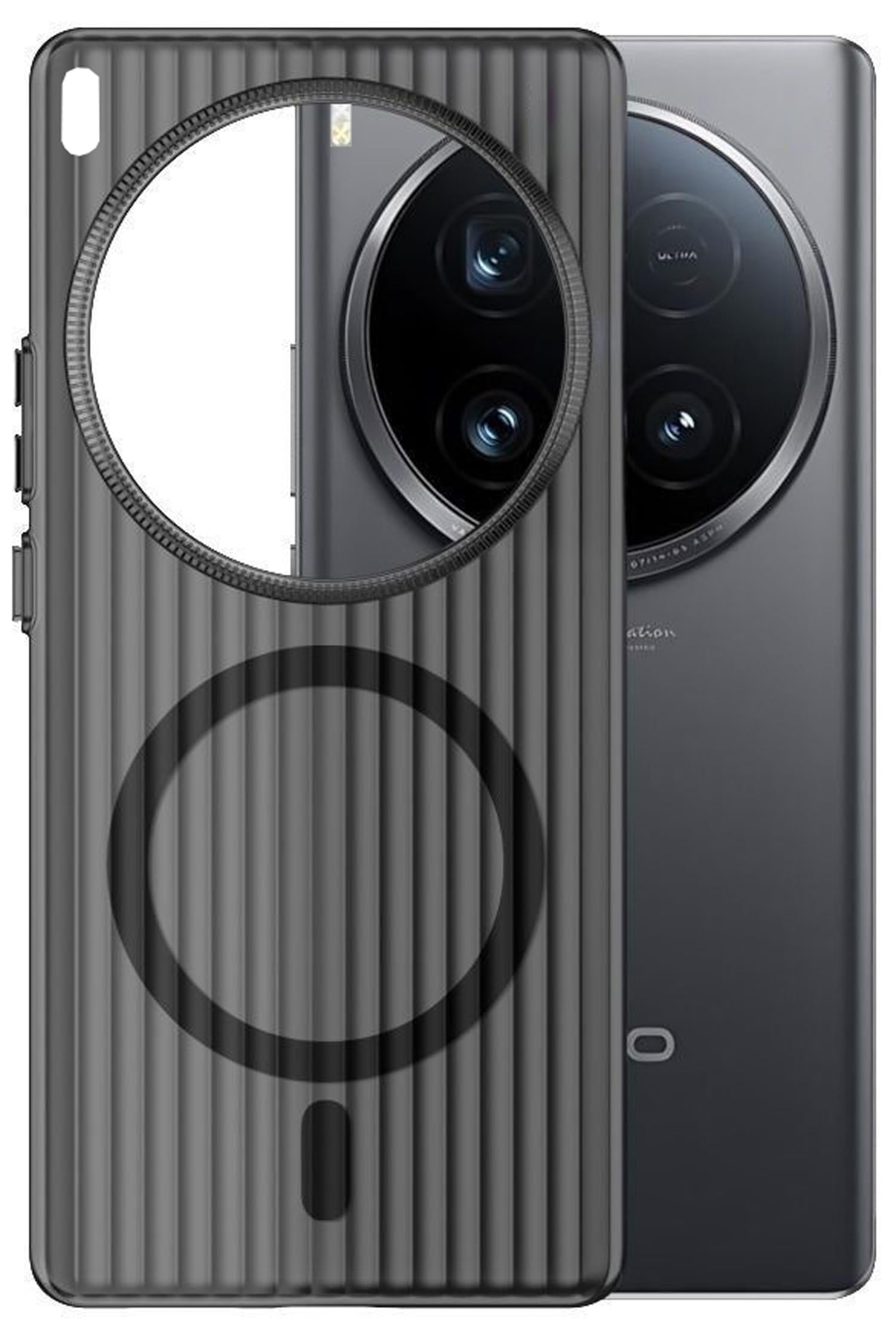 Kapa Wave Magnetic Frosted Grip Back Cover for Vivo X300 Pro 5G | [MagSafe Compatible] Wireless Charging, Slim, Metal Buttons Matte Finish Back Case (Grey)-image-43