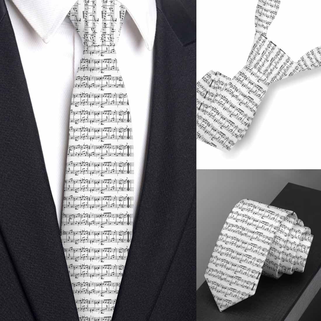 Abstract Necktie for Men Black Novelty Neckties accessories Classic for Husband Father Wedding Party Floral