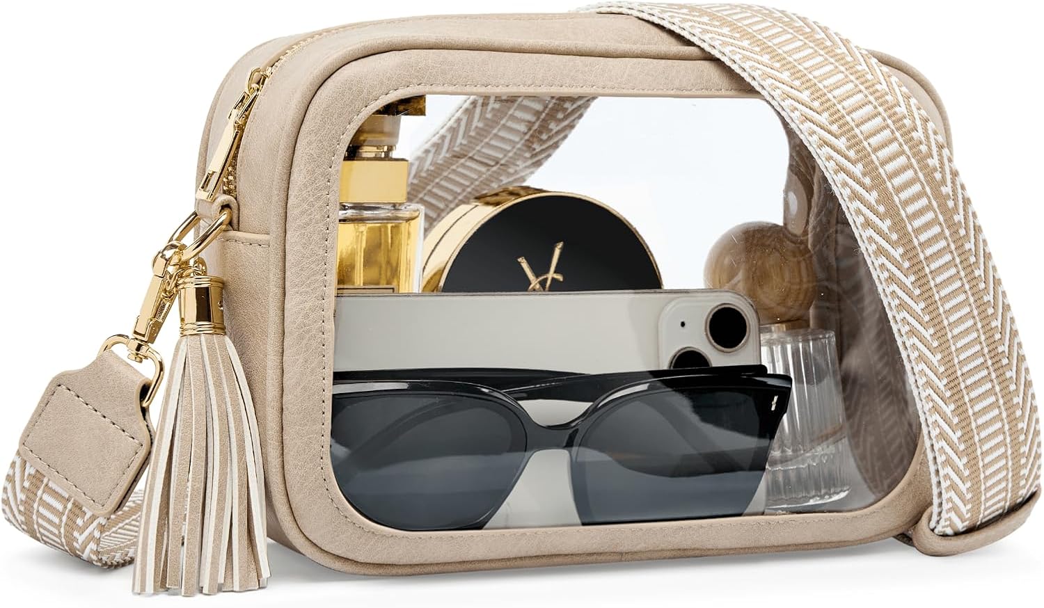 Clear Bag for Stadium Events, Clear Purse Stadium Approved Crossbody Bag for Concerts Sports Festivals Events Women