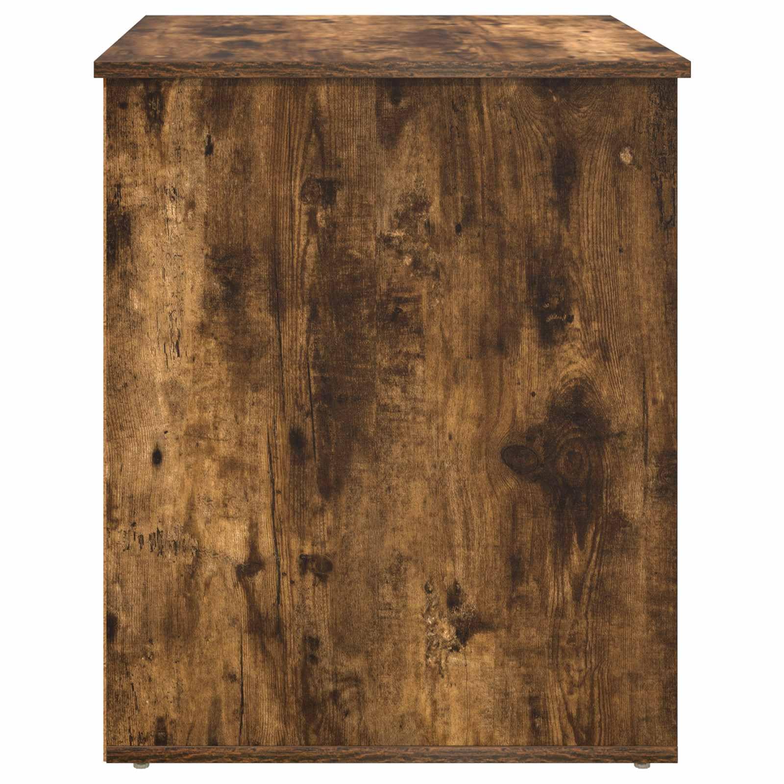 Katzenhaus Holzwerkstoff,Moderne Katzenhöhle für Drinnen, Katzenmöbel Katzenbox mit stabilem Design für das Wohnzimmer, Geräucherte Eiche, 53 x 52 x 62 cm