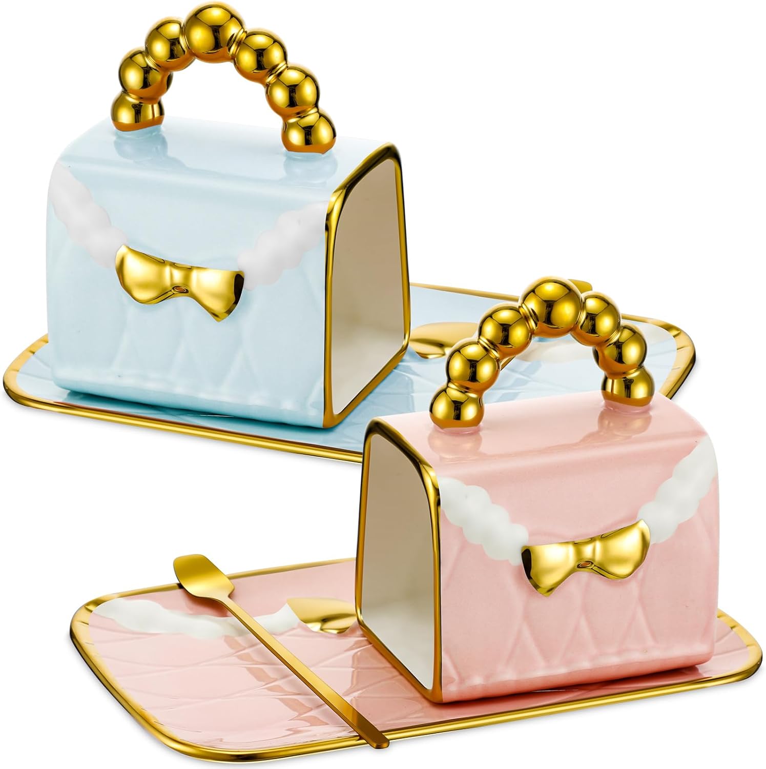 Nitial 2 Sets Mug and Saucer Set Handbag Coffee Mug and