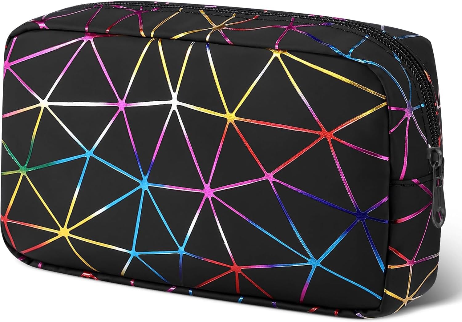 Likesing Period Bag for Girls Womens, Leather Sanitary Napkin Storage Bag, Portable Menstrual Pad Bag Period Pads Pouch, Small Make Up Bags(Colorful Black)