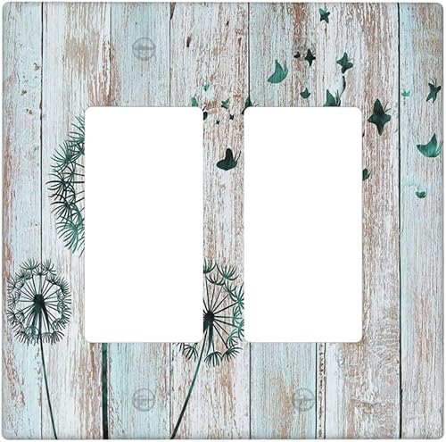 Miniatura 77 de Cubiertas Decorativas para Interruptor de Luz de Palanca Triple Retro Rojo Pulpo Monstruo Ola Marina Azul de 3 Segmentos Cubiertas de Placa de Pared