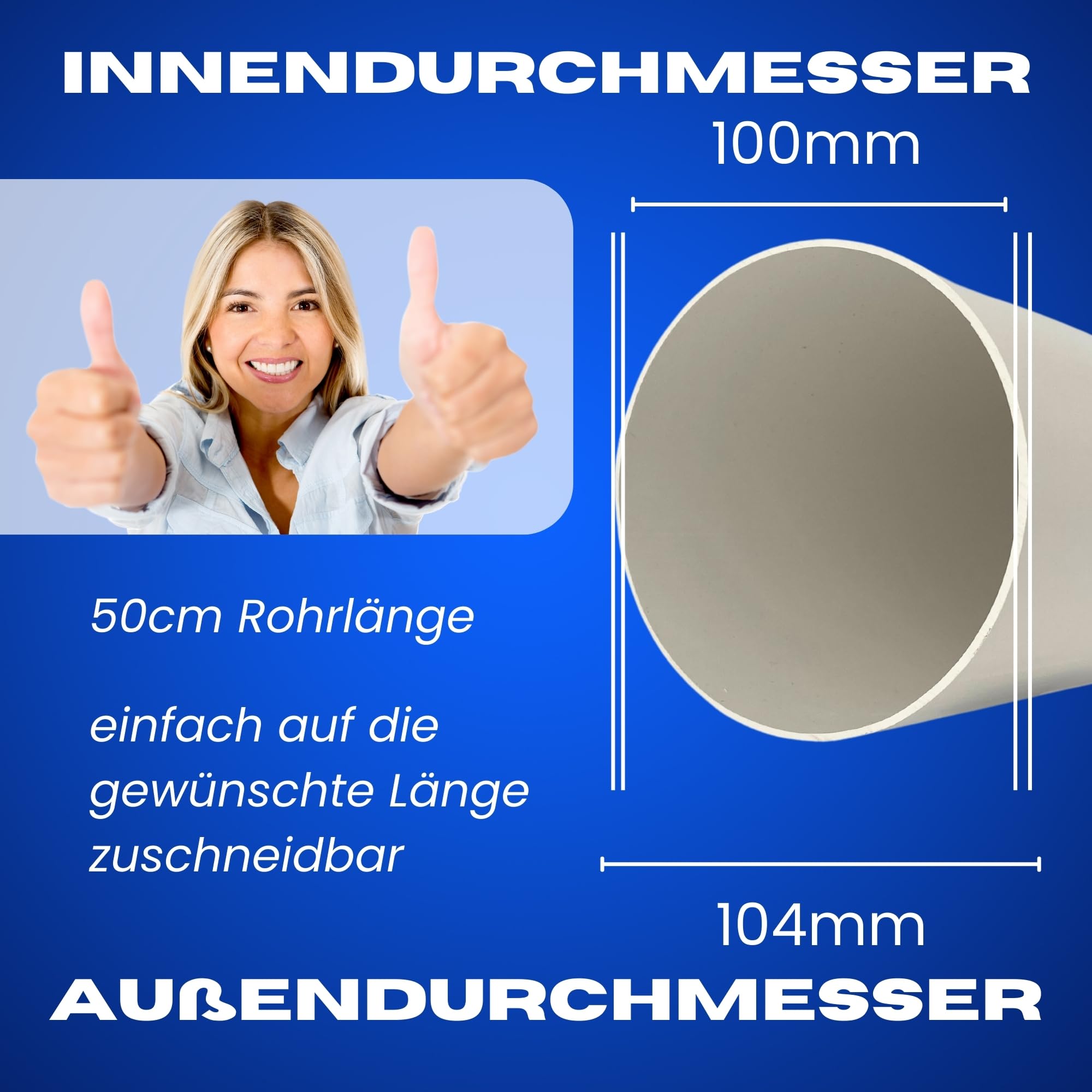TronicXL 100m³/h Lüftungsanlage Set I 230V Wandlüfter mit Kabel und Zugschalter + Rohr + Ablufthaube I Lüfter Wohnraumlüftung Bad Keller Garage Werkstatt WC Küche Einbaulüfter Belüftung
