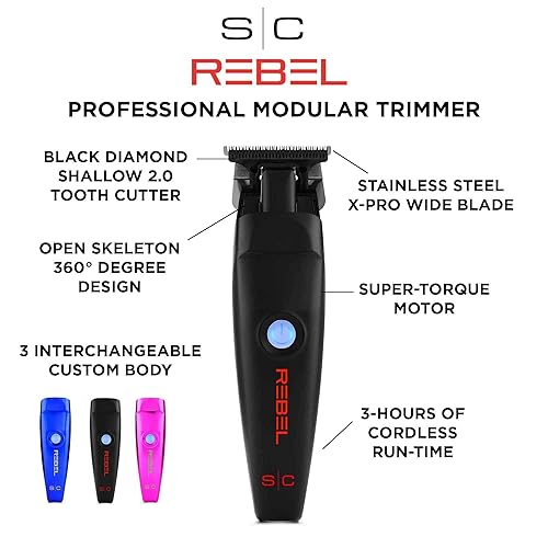 Miniatura 5 de StyleCraft Rebel Professional - Oferta de paquete de corte, recorte y afeitadora de cabello profesional