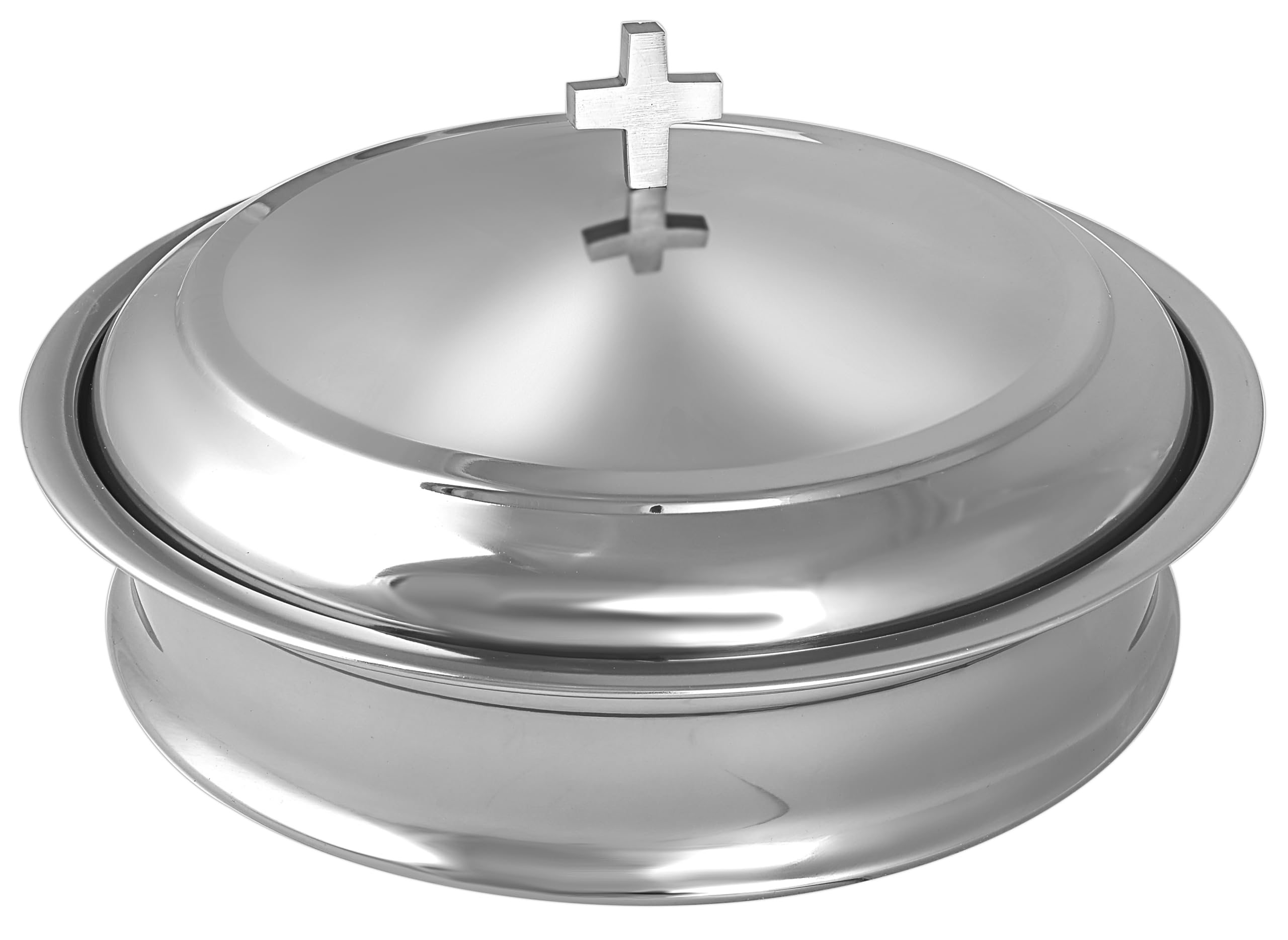 Communion Ware Holy Wine serving tray with a Lid - stainless steel (Mirror/Shiny)