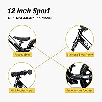 Vista 3 de Strider 12" – Ayuda a enseñar a los bebés cómo montar una bicicleta de equilibrio – para niños de 6 meses a 4 años – Montaje y ajustes fáciles