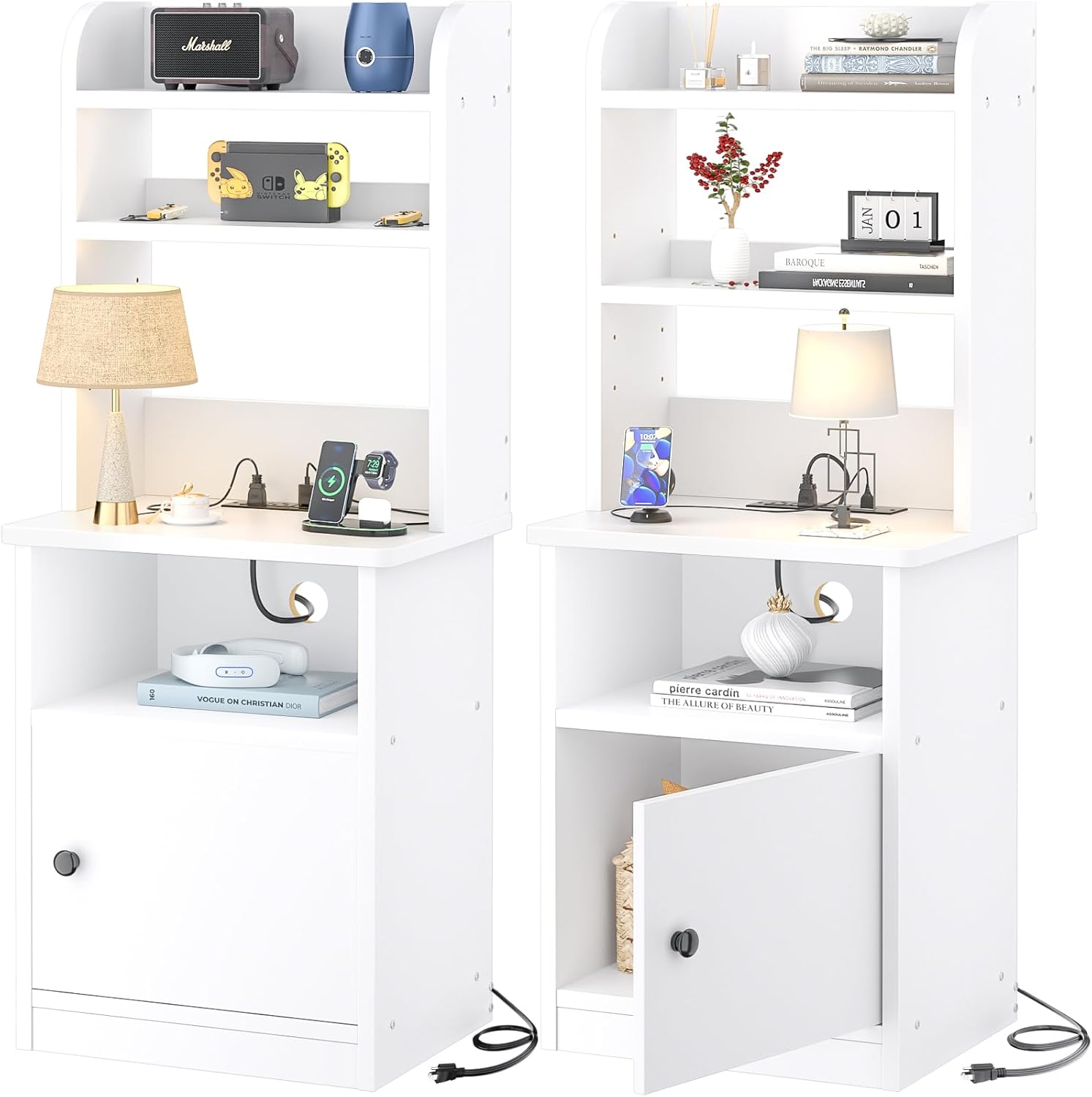 armocity Nightstands Set of 2 with Charging Station 47