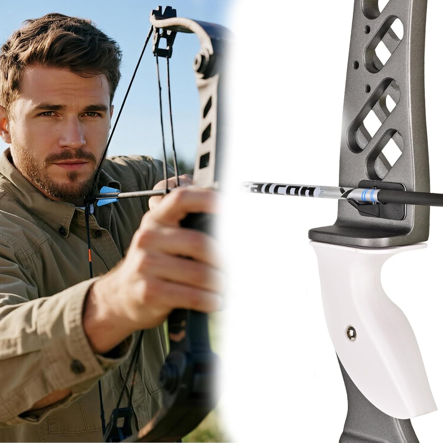 2PCS Plastic Arrow Rest with Adhesive, Suitable for Recurve and Longbows, Accessory for Archery Competitions and Target Practice